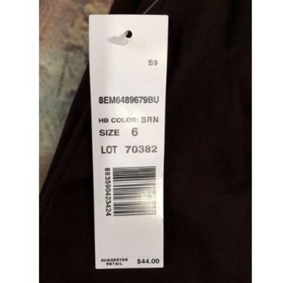 NWT 23rd St. Size 6 Brown Capri Cropped Pants - Picture 7 of 8